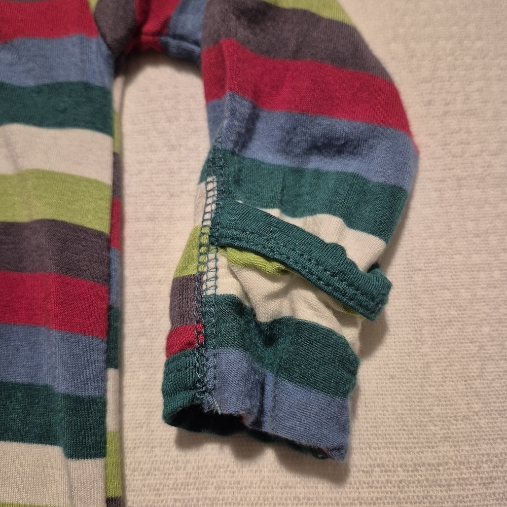 Kickee pants boys 6-9 months striped zipper closure footie VGUC - Picture 3 of 6